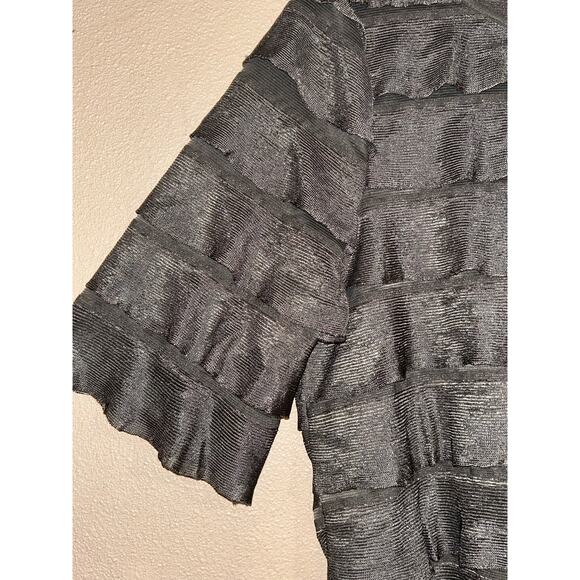 Anthropologie Vanessa Virginia Green Ruffle Tiered Top Womens Medium NWT Fun - Picture 5 of 11